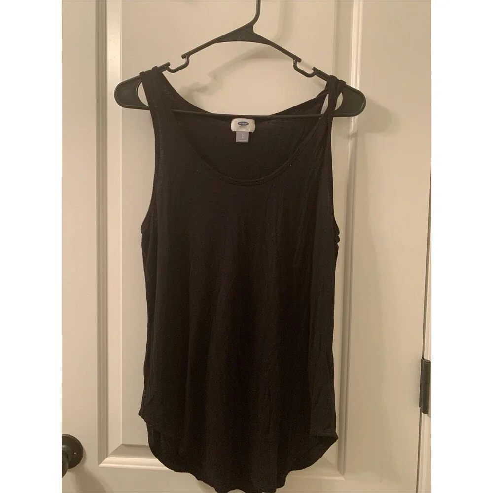 Old Navy Women's Sleeveless Shirt Top Tank Size Large Black - Picture 1 of 8
